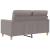 Canapea cu 2 locuri, gri taupe, 120 cm, material textil GartenMobel Dekor