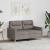 Canapea cu 2 locuri, gri taupe, 120 cm, material textil GartenMobel Dekor