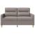 Canapea cu 2 locuri, gri taupe, 120 cm, material textil GartenMobel Dekor