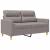 Canapea cu 2 locuri, gri taupe, 120 cm, material textil GartenMobel Dekor