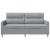 Canapea cu 2 locuri, gri deschis, 140 cm, material textil GartenMobel Dekor