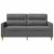 Canapea cu 2 locuri, gri închis, 140 cm, material textil GartenMobel Dekor