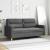 Canapea cu 2 locuri, gri închis, 140 cm, material textil GartenMobel Dekor