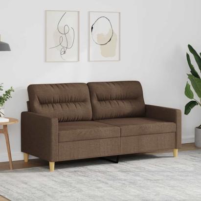Canapea cu 2 locuri, maro, 140 cm, material textil GartenMobel Dekor