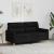 Canapea cu 2 locuri, negru, 140 cm, material textil GartenMobel Dekor