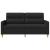 Canapea cu 2 locuri, negru, 140 cm, material textil GartenMobel Dekor