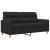 Canapea cu 2 locuri, negru, 140 cm, material textil GartenMobel Dekor