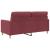 Canapea cu 2 locuri, roșu vin, 140 cm, material textil GartenMobel Dekor