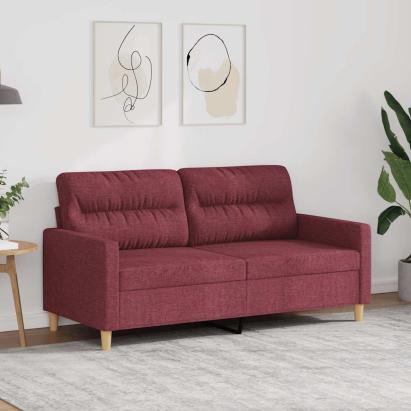 Canapea cu 2 locuri, roșu vin, 140 cm, material textil GartenMobel Dekor