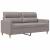 Canapea cu 2 locuri, gri taupe, 140 cm, material textil GartenMobel Dekor