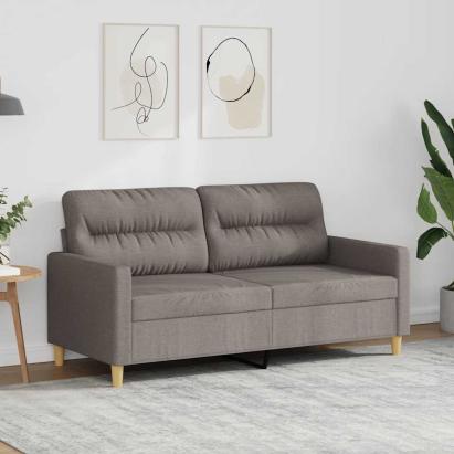 Canapea cu 2 locuri, gri taupe, 140 cm, material textil GartenMobel Dekor