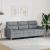 Canapea cu 3 locuri, gri deschis, material 180CM textil GartenMobel Dekor