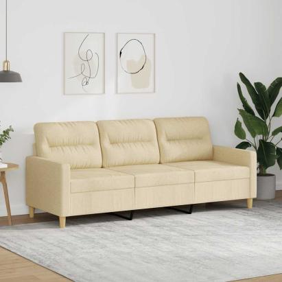 Canapea cu 3 locuri, crem, 180 cm, material textil GartenMobel Dekor