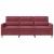 Canapea cu 3 locuri, roșu vin, 180 cm, material textil GartenMobel Dekor