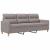 Canapea cu 3 locuri, taupe, 180 cm, material textil GartenMobel Dekor