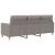 Canapea cu 3 locuri, taupe, 180 cm, material textil GartenMobel Dekor