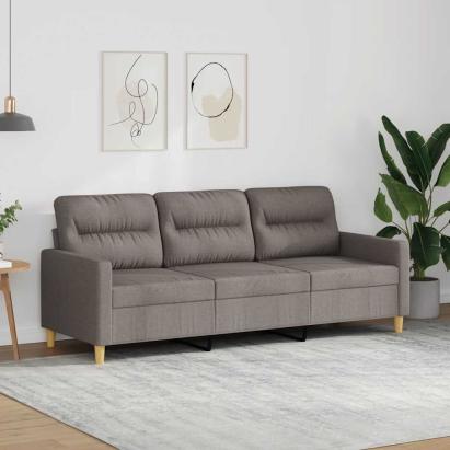 Canapea cu 3 locuri, taupe, 180 cm, material textil GartenMobel Dekor