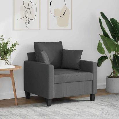 Fotoliu canapea, gri închis, 60 cm, material textil GartenMobel Dekor