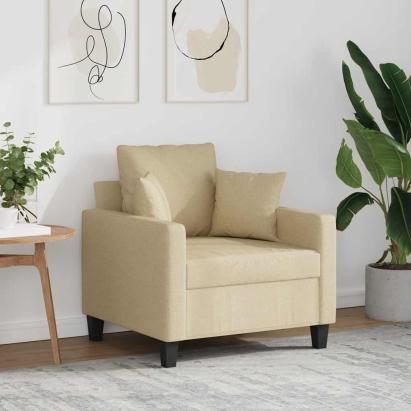 Fotoliu canapea, crem, 60 cm, material textil GartenMobel Dekor