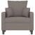 Fotoliu canapea, gri taupe, 60 cm, material textil GartenMobel Dekor