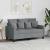 Canapea cu 2 locuri, gri deschis, 120 cm, material textil GartenMobel Dekor