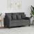 Canapea cu 2 locuri, gri închis, 120 cm, material textil GartenMobel Dekor