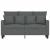 Canapea cu 2 locuri, gri închis, 120 cm, material textil GartenMobel Dekor
