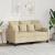 Canapea cu 2 locuri, crem, 120 cm, material textil GartenMobel Dekor