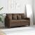 Canapea cu 2 locuri, maro, 120 cm, material textil GartenMobel Dekor