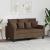 Canapea cu 2 locuri, maro, 120 cm, material textil GartenMobel Dekor