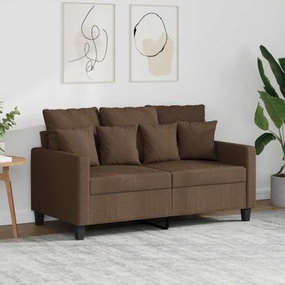 Canapea cu 2 locuri, maro, 120 cm, material textil GartenMobel Dekor