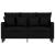 Canapea cu 2 locuri, negru, 120 cm, material textil GartenMobel Dekor