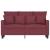 Canapea cu 2 locuri, roșu vin, 120 cm, material textil GartenMobel Dekor