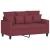 Canapea cu 2 locuri, roșu vin, 120 cm, material textil GartenMobel Dekor