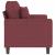 Canapea cu 2 locuri, roșu vin, 120 cm, material textil GartenMobel Dekor