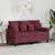 Canapea cu 2 locuri, roșu vin, 120 cm, material textil GartenMobel Dekor
