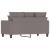 Canapea cu 2 locuri, gri taupe, 120 cm, material textil GartenMobel Dekor