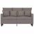 Canapea cu 2 locuri, gri taupe, 120 cm, material textil GartenMobel Dekor