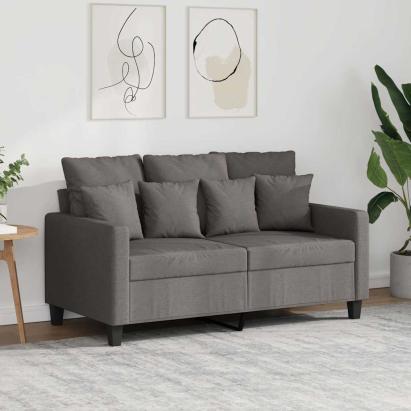 Canapea cu 2 locuri, gri taupe, 120 cm, material textil GartenMobel Dekor