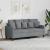 Canapea cu 2 locuri, gri deschis, 140 cm, material textil GartenMobel Dekor