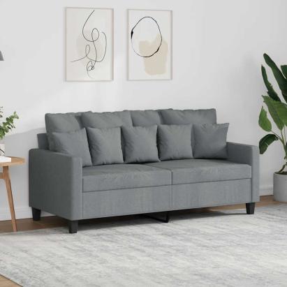 Canapea cu 2 locuri, gri deschis, 140 cm, material textil GartenMobel Dekor