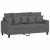 Canapea cu 2 locuri, gri închis, 140 cm, material textil GartenMobel Dekor