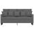 Canapea cu 2 locuri, gri închis, 140 cm, material textil GartenMobel Dekor