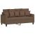Canapea cu 2 locuri, maro, 140 cm, material textil GartenMobel Dekor