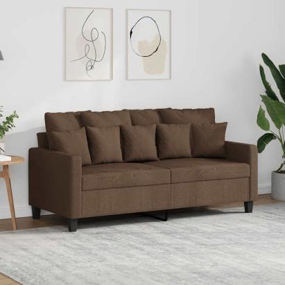Canapea cu 2 locuri, maro, 140 cm, material textil GartenMobel Dekor