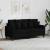 Canapea cu 2 locuri, negru, 140 cm, material textil GartenMobel Dekor
