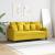 Canapea cu 2 locuri, galben deschis, 140 cm, material textil GartenMobel Dekor