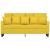 Canapea cu 2 locuri, galben deschis, 140 cm, material textil GartenMobel Dekor