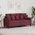 Canapea cu 2 locuri, roșu vin, 140 cm, material textil GartenMobel Dekor