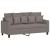 Canapea cu 2 locuri, gri taupe, 140 cm, material textil GartenMobel Dekor